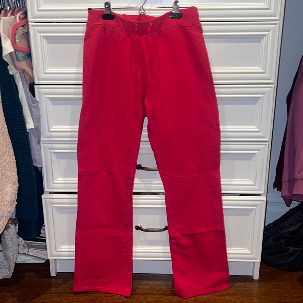 Soft red sweatpants!